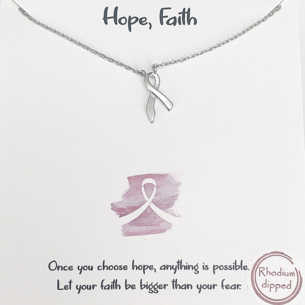 Silver Hope,Faith Necklace