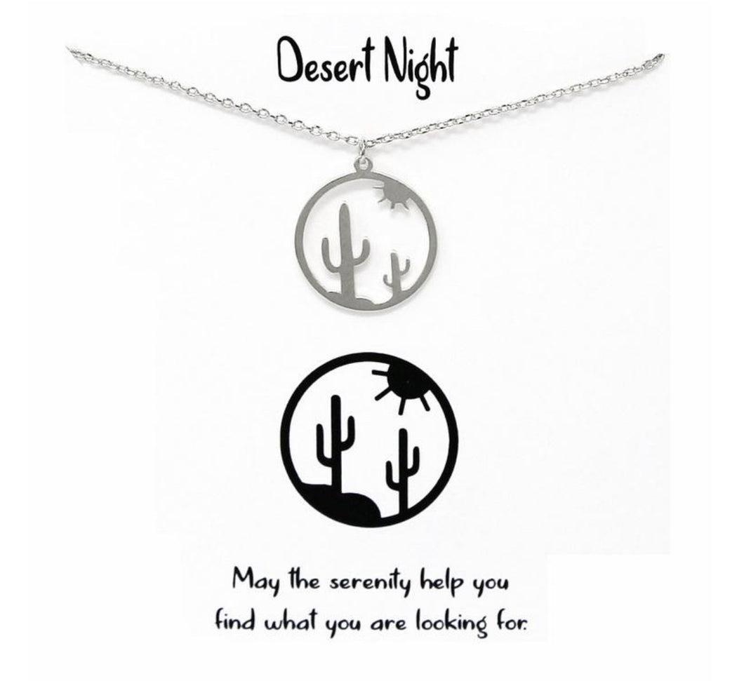 Silver Desert Night Necklace