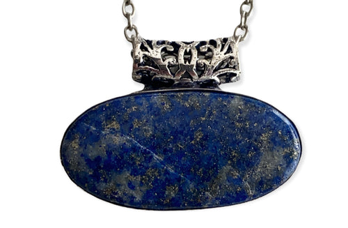 Silver Lapis Lazuli Necklace